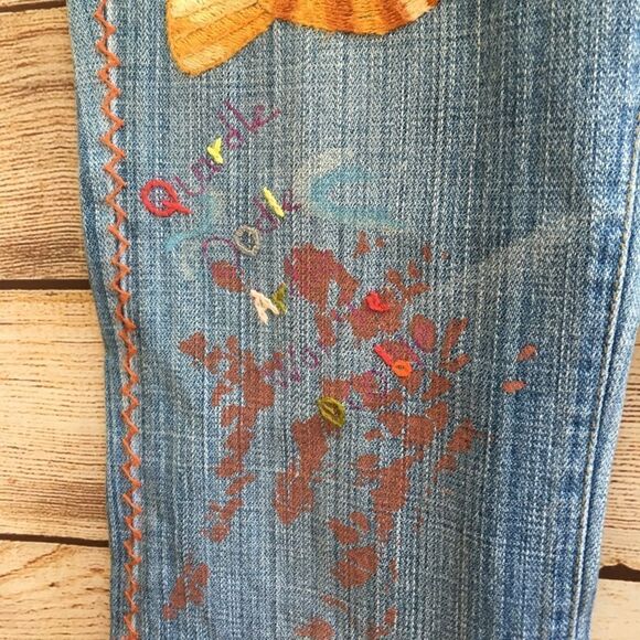 VINTAGE SWITCH‎ USA HIPPIE EMBROIDERED JEANS - Picture 12 of 13